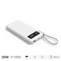 Batterie externe 10000mAh avec batterie semi-solide, charge rapide PD 20W, QC3.0, double sortie DC010G