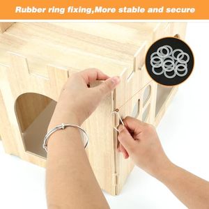 <span class=keywords><strong>Casa</strong></span> de Madera para Conejos y Escondite, Castillo para Conejos, Desmontable, Juguete para Animales Pequeños, Escondite para Conejos, Accesorios para Jaulas - Product Image 3