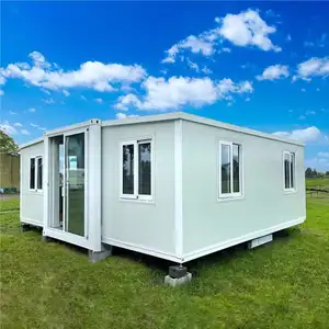 Modulares fertighaus container faltbar erweiterbar 20 ft mobiles erweiterbares kunststoff-fertighaus 13 x 20