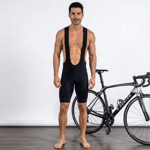 Cuissard de cyclisme pour homme, ajusté, noir, en spandex et nylon, séchage rapide, longueur courte - Product Image 2