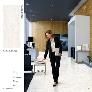 Azulejos de Porcelana Pulida Carita Coffee de 800x1600mm para Pared y Suelo, Diseño de Mármol Café - Product Image 3