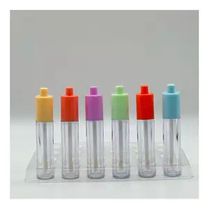 Tubos de brilho labial tubos de brilho labial papel led protetor labial vidro para cosméticos tubo quadrado vazio de plástico baixo moq