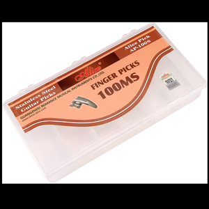 Púas para Guitarra Alice Finger Picks 100Ms de Acero Inoxidable, Caja de Púas para Guitarra Acústica, Acabado Mate Práctico - Product Image 5