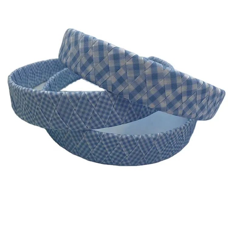 Gordon Ribbon Halloween 2.5 Cm Band With Double Face Gingham Ribbon Covered Girls Headbands Hair Accessories School Hair Bow