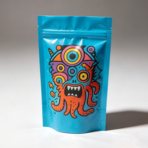 Customized printing 1g 3.5g 7g 28g 1oz polyester film bag soft touch holographic children's anti zipper polyester film bag - Product Image 3