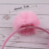 Serre-têtes créatifs coréens en forme d'oreilles de chat en gros, cerceaux à cheveux colorés avec pompons, accessoires pour cheveux pour filles et enfants