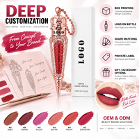 Gloss à lèvres liquide mat RTS 3,5 ml, imperméable, longue tenue, 24 teintes, faible MOQ 1 pièce, vente en gros, logo personnalisé