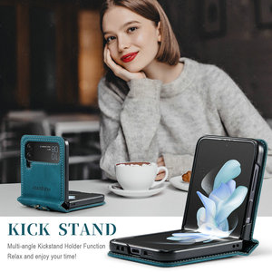 Étui en cuir rétro magnétique de luxe <span class=keywords><strong>2022</strong></span> pour <span class=keywords><strong>Samsung</strong></span> <span class=keywords><strong>Galaxy</strong></span> <span class=keywords><strong>Z</strong></span> <span class=keywords><strong>Flip</strong></span> 4, housse de dragonne pliable pour <span class=keywords><strong>Galaxy</strong></span> <span class=keywords><strong>Z</strong></span> <span class=keywords><strong>flip</strong></span> 4 3 2 - Product Image 3