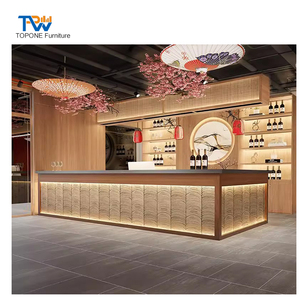 Diseño de Barra de Cocina Personalizada, Barra de <span class=keywords><strong>Bar</strong></span> con Superficie Sólida e Iluminación LED con Fregadero para Espacios Pequeños - Product Image 4