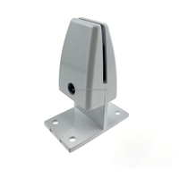 Pince de cloison de support de verre d'alliage d'aluminium d'écran de bureau de meubles
