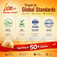 Halal gecertificeerde fruitgummi snoepjes, bessensmaak & vorm, aanpasbare verpakking, groothandel beschikbaar