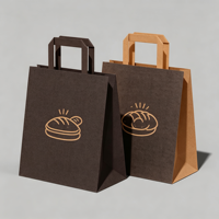 Sacs de transport en papier kraft brun écologiques et recyclables pour commandes en gros avec logo personnalisé pour les boutiques de vêtements et de chaussettes