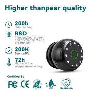 Easy Install Smart Ball <strong>Door</strong> Lock for Wooden <strong>Door</strong> Replace Traditional <strong>Knob</strong> Lock Fingerprint Unlock Cloud Tuya App Aluminum Alloy - Product Image 3