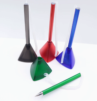 Support de stylo de bureau en plastique transparent pour le sport, base triangulaire, largeur d'écriture 1,0 mm, pour la signature de factures de fret express par ligne téléphonique