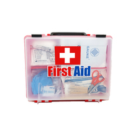 Trousse de premiers soins professionnelle de haute qualité, rouge, durable, en matériau PP, pour les voyages/la maison/le lieu de travail/la voiture/les animaux domestiques