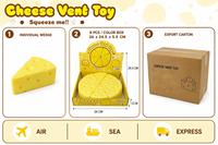 Mainan Keju Segitiga Grosir, Mainan Keju Irisan Slow Rise Squishy dari Busa PU, Mainan Penghilang Stres untuk Anak-anak, OEM