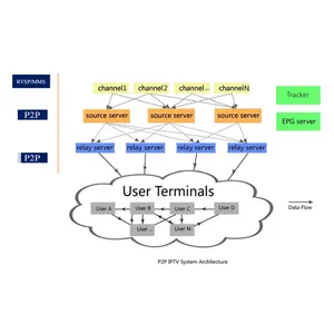 RTSP MMS Live Programs P2P Billing EPG manage system VOD OTT IPTV Solution P2P IPTV Live System