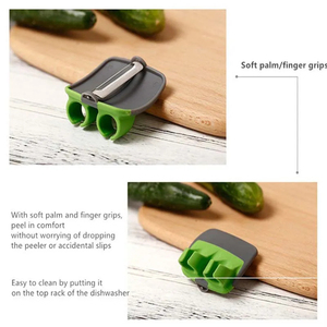 Éplucheur de légumes créatif en acier inoxydable porté sur ses doigts Éplucheur de légumes Gadgets multifonctionnels de trancheuse de légumes - Product Image 5
