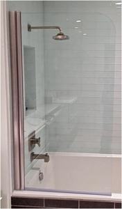 Puerta de <span class=keywords><strong>bañera</strong></span> de vidrio rectangular de 6mm con <span class=keywords><strong>Panel</strong></span> de apariencia cuadrada sin marco para cuartos de ducha de Hotel <span class=keywords><strong>Panel</strong></span> <span class=keywords><strong>fijo</strong></span> oscilante - Product Image 2