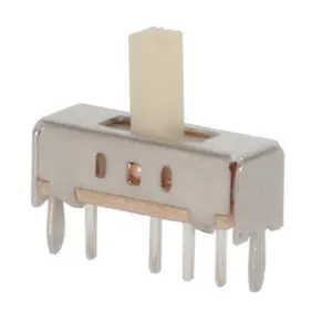 O interruptor deslizante SP3T com alça branca DIP através do furo horizontal pode ser usado para interruptores de luz de sinalização