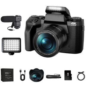 Cámara de Video Profesional 4K de 64MP, Vlogging, CMOS, Estabilización Electrónica, Pantalla Táctil 4.0, WiFi, Pausa, Cámara Frontal/Trasera, <span class=keywords><strong>YouTube</strong></span> - Product Image 6