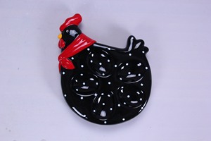 La rainure de la plaque d'oeufs en céramique en forme de poulet peut contenir des oeufs Ustensiles de cuisine créatifs - Product Image 4