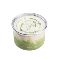 Nouvelle conception, contenants à dessert transparents en PET de 250 ml et 300 ml, boîtes à gâteaux en plastique avec couvercle à ouverture facile, pots à crème glacée