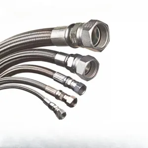 SAE100 R14 Stainless Steel Wire Braided Flexible Metal Hose PTFE Hose