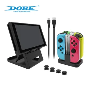 De gros nintendo commutateur cas dock-DOBE-Kit de jeux originaux, station de chargement, support pliable, étui en TPU, câble de chargement adapté à Nintendo Switch et accessoire de Console