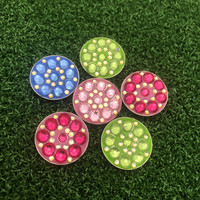 Marqueur de balle de Golf en métal pour femmes, bricolage Unique, cristal strass, accessoires de Golf, vente en gros, en vrac, prêt à être expédié