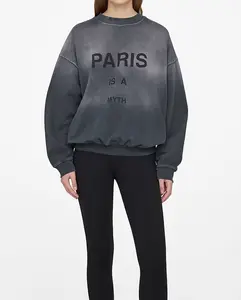 Kaus hoodie pria kustom mode baru untuk wanita Premium OEM kaus polos bertudung katun/
