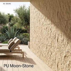 Paneles de Revestimiento de Paredes con Textura de Piedra Estrella y Luna en PU, Revestimiento Exterior Azul Glaseado - Product Image 1