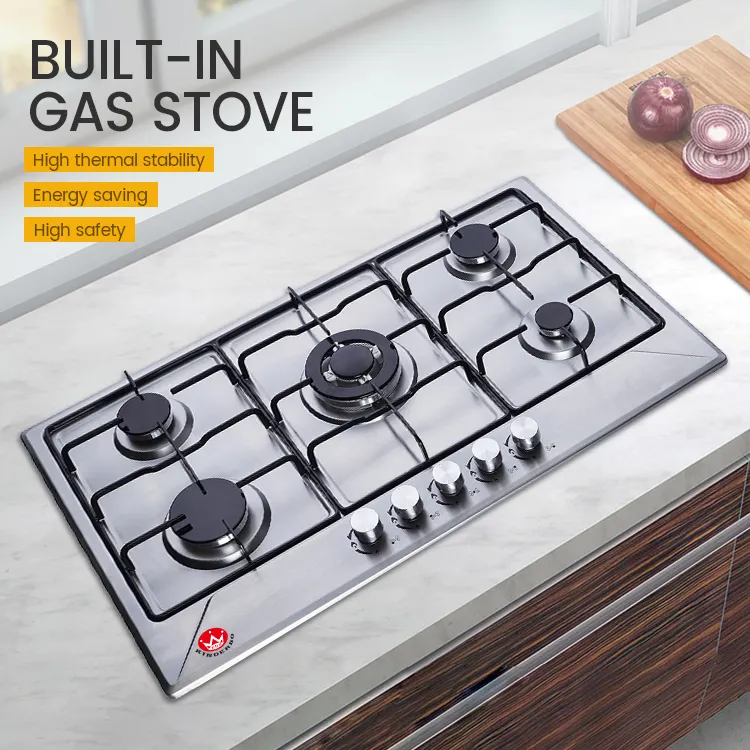 Customization Kitchen Cooker Gas Stove High Quality Low Price Home 5 Burners Gas Cooker