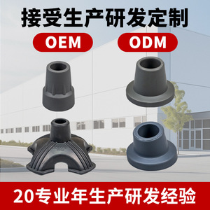Patins en caoutchouc de 120 mm de diamètre, noirs, autoportants, pour meubles et équipements - Product Image 4