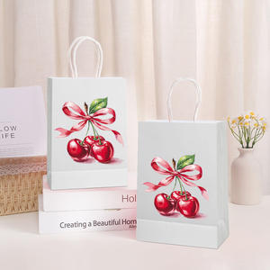 ถุงของขวัญลายโบว์เชอร์<span class=keywords><strong>รี่</strong></span> ถุงใส่ขนมพายผลไม้ ถุงของขวัญงานแต่งงาน ของขวัญวันเกิด ถุงกระดาษห่อของขวัญ - Product Image 3