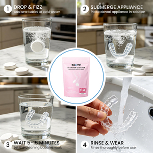 Comprimés effervescents jetables pour le nettoyage des prothèses dentaires, usage unique, portables, nettoyage en profondeur, saveur menthe, 60 unités, pour prothèses dentaires et appareils de rétention à domicile - Product Image 2