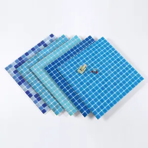 Hot-Melting Transparent Mosaic Glass Tiles Glossy Marble Porcelain Granite Swimming Pool Wall Bathroom Room Villa Parquet