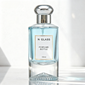 Lüks Yuvarlak Şeffaf Cam Parfüm Şişeleri 30ml 50ml 100ml Kalın Tabanlı Silindir Şeklinde Sprey Başlıklı Pompa Sprey - Product Image 2