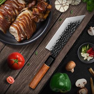 Manche octogonal japonais 7 pouces acier forgé martelé noir Deba <span class=keywords><strong>Sushi</strong></span> Sashimi Master Usuba couteau acheter pour <span class=keywords><strong>restaurant</strong></span> - Product Image 5