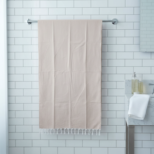 Telo Mare Turco Extra Large Personalizzabile con LOGO, 100% Cotone Tinta Unita, Peshtemal con Nappe, Pre-lavato, Anti-sabbia - Product Image 5