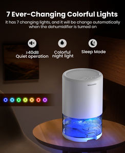 Déshumidificateur miniature silencieux H2105, haute efficacité, petit <span class=keywords><strong>appareil</strong></span> domestique pour salle de bain, chambre à coucher, autres petites zones - Semi-conducteur - Product Image 2