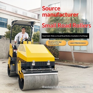 Rodillo compactador manual vibratorio de 1.5 toneladas con doble rueda de acero de 3 toneladas para prensar suelo y césped - Product Image 1