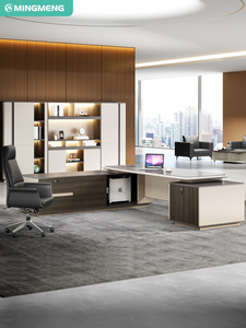 明夢現代オフィス家具高級その他オフィス家具CEOデスク社長L字型エグゼクティブオフィスデスク - Product Image 3