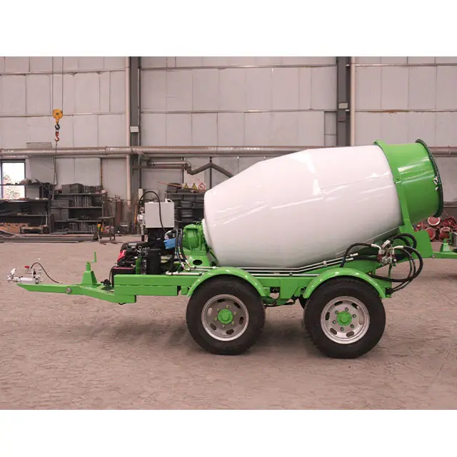 Concrete Mixer Tank Trailer With Mounted Diesel Engine Multi-axle Hydraulic Truck Trailer For Sale