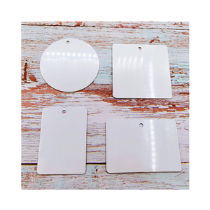 Customized Gloss White 1.0mm 3.5" Sublimation Xmas Ornament Circle Round Aluminum Sublimation Ornaments for <strong>Christmas</strong> - Product Image 3