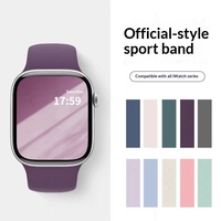 Tali Jam Tangan Pintar Silikon Lembut dengan Pengganti Kancing Gesper untuk IWatch Seri 1 hingga 12 Ultra 13 SE 3 untuk Pemakaian Sehari-hari