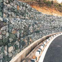 Galfan Gabion Cage Wire Mesh Mur de soutènement Protection de la jetée hydraulique Riverbank Stone Armor Stabilisation