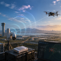 Modul Anti-Drone Kompak 5W Jangkauan 1-5km Analisis 2 detik OcuSync/RemoteID Deteksi Lokalisasi UAV Mode Ganda Kontrol Jarak Jauh 10+