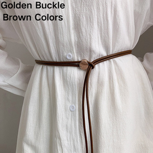 Femmes été polyvalent cuir corde mince <span class=keywords><strong>ceinture</strong></span> en cuir souple corde noeud taille mince avec femmes décoratif robe <span class=keywords><strong>manteau</strong></span> petite <span class=keywords><strong>ceinture</strong></span> - Product Image 6