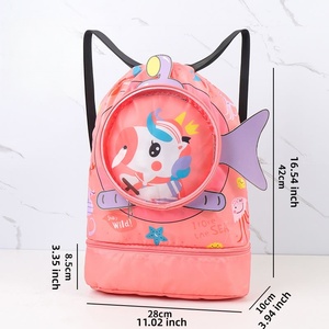 JW-1254 Swimming Bag Children's Dry Wet Separate Storage Bag Sports Fashion Portable Cute <strong>Cartoon</strong> <strong>Backpack</strong> 600D Oxford Cloth - Product Image 5